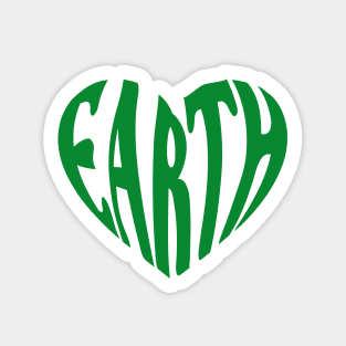 Earth love, green heart Sticker
